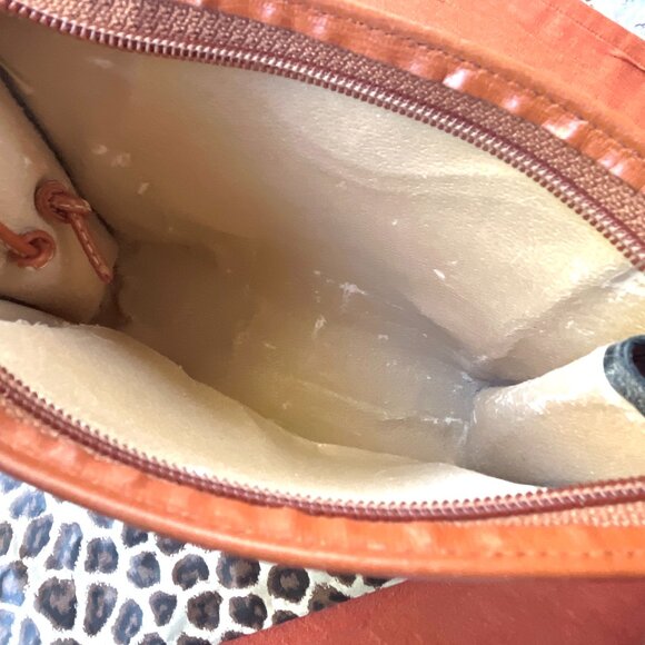 DOONEY & BOURKE Vintage Zippered Pebbled Cosmetic Makeup Travel Case Clutch Bag - Picture 6 of 6